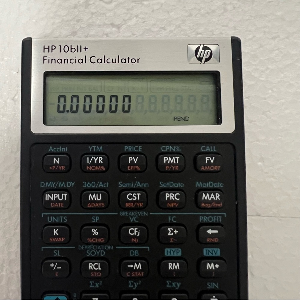 HP 10bII+ Black Financial Calculator